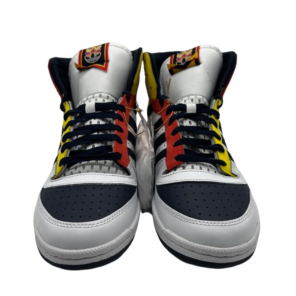 Adidas Top Ten Originals S24124 Blue White Red Yellow Basketball Shoe Sz 10